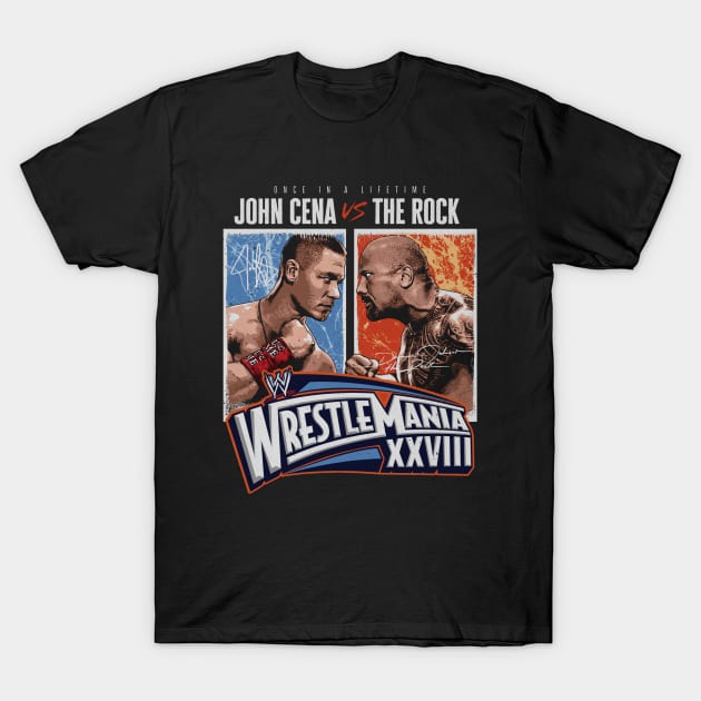 John Cena Vs. The Rock Match WrestleMania 28 T-Shirt by MunMun_Design